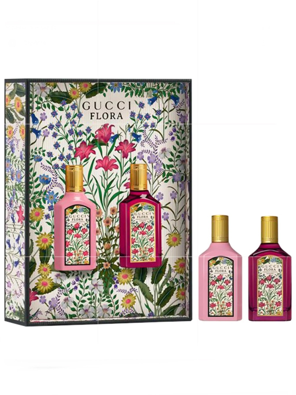 Gucci Flora Smell Goods Gift Set in Pink & Magenta Bottles